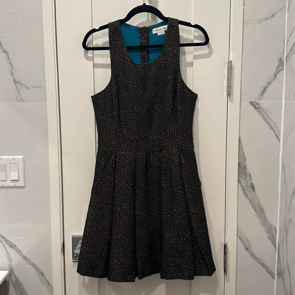 Black and gold cocktail dress